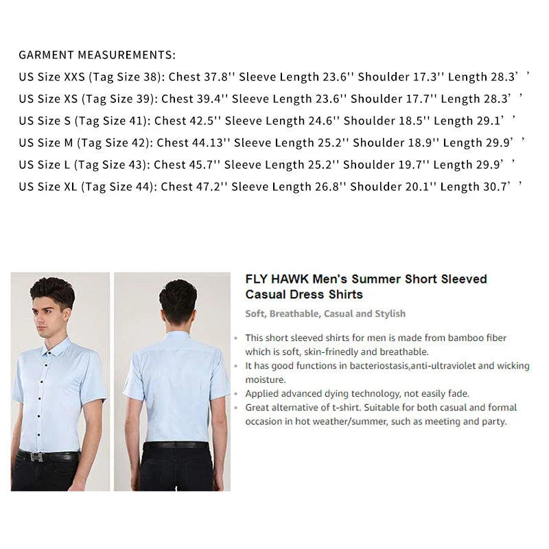 Anti-Wrinkle Stretch Slim Elasticity Fit Male Dress Business Basic Casual Short Sleeved Men Social Formal Shirt Oversized