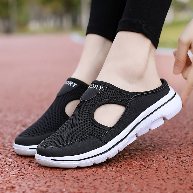 Women Walking Men Fitness Mesh Slip-On Light Loafers Summer Sports Shoes Outdoor Flats Breathable Running Sneakers Size 35-48