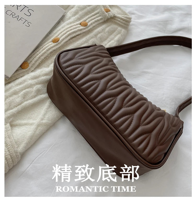 Fashion Women Handbag PU Leather Shoulder Bags Female Casual Solid Messenger Bag for Women Luxury Underarm Bag Feminina