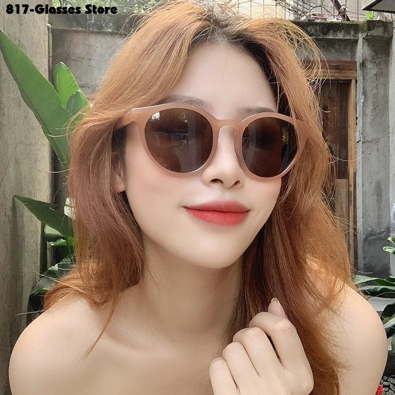 2024 New Vintage Women's Sunglasses  Fashion Trendy Small Round Frame Driving Eyewear очки солнечные женские - reetell