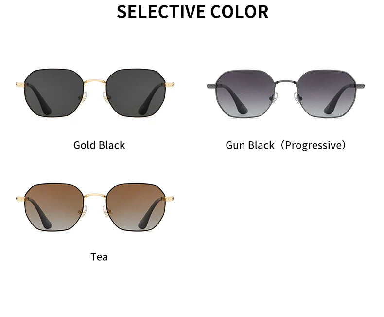 GCV brand classic retro women's rectangular square metal frame glasses, sunglasses, Polaroid lenses，Box Oculos De Sol Gafas - reetell