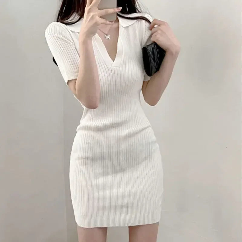 White Female Dresses 2024 Tight Mini Purple Clothing Bodycon Short Black Women's Dress Loose New in Cotton Promotion Outfits Y2k - reetell