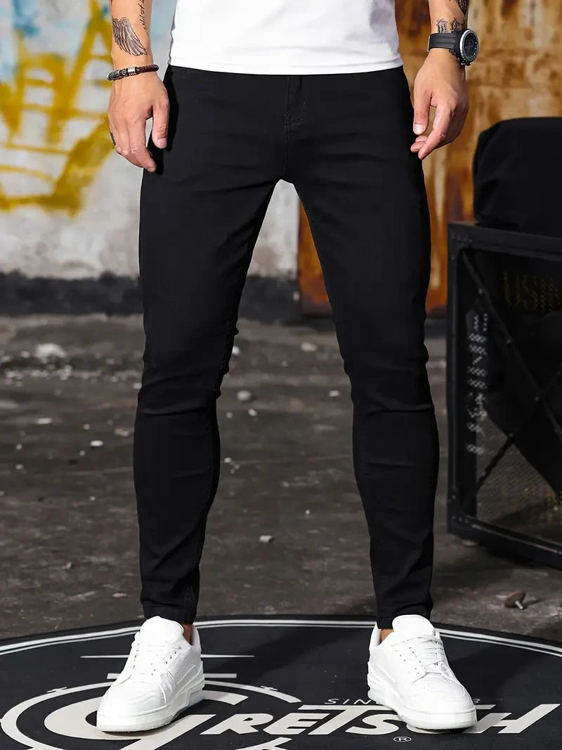 Fashion Casual Mens Stretch Skinny Jeans Male Slim Fit Pencil Denim Cowboys Aesthetic Pants Men Clothing ﻿ - reetell