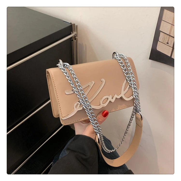 This Year's Popular Bags for Women New Fashion Letter Trend Shoulder Bag Ins Women's Crossbody Small Square Bag Наклонная Сумка - reetell