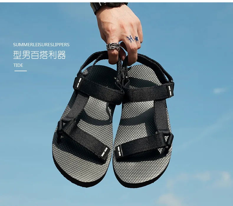 Men's Sandals Simple Casual Summer Shoes Comfortable Sneakers Outdoor Beach Vacation Sandals 2023 New Male Casual Sandals shoes