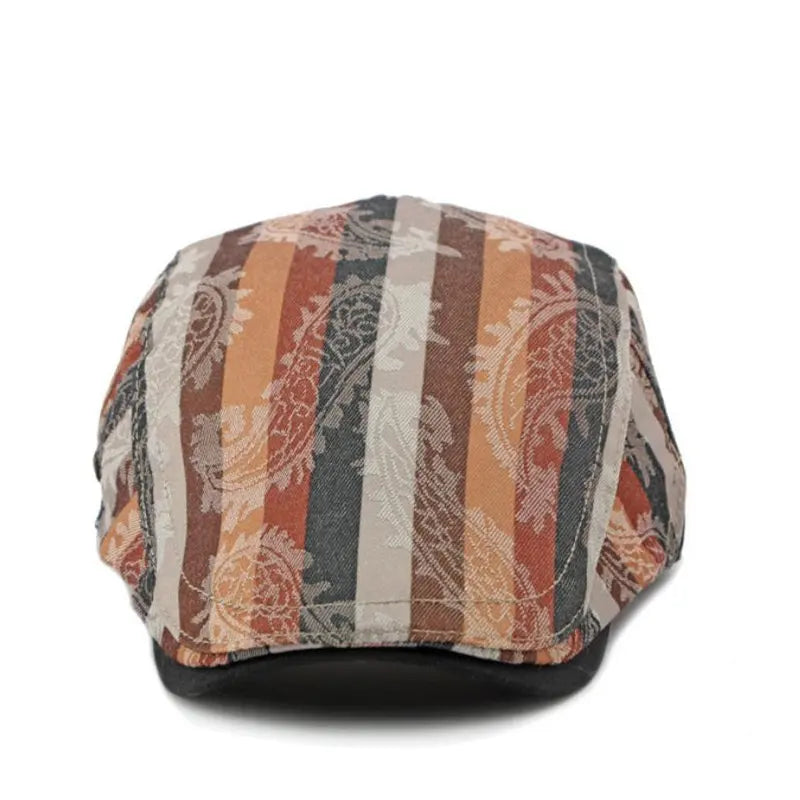 2023 Four Seasons Cotton Print Newsboy Caps Flat Peaked Cap Men and Women Painter Beret Hats 160