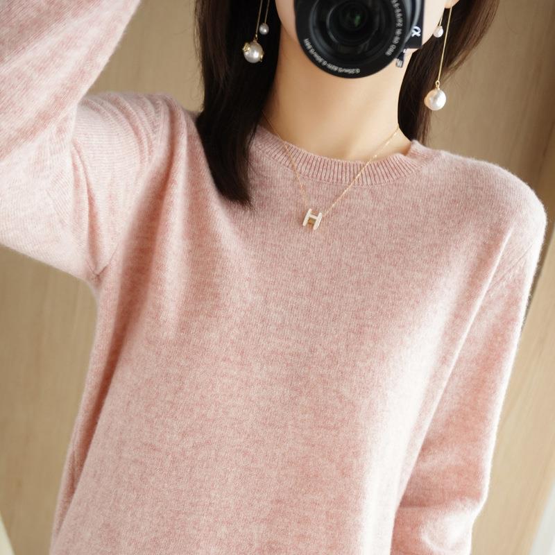 2024 Women Sweater Spring Autumn Long Sleeve O-neck Pullovers Warm Bottoming Shirts Korean Fashion Sweater Knitwear Soft Jumpers - reetell