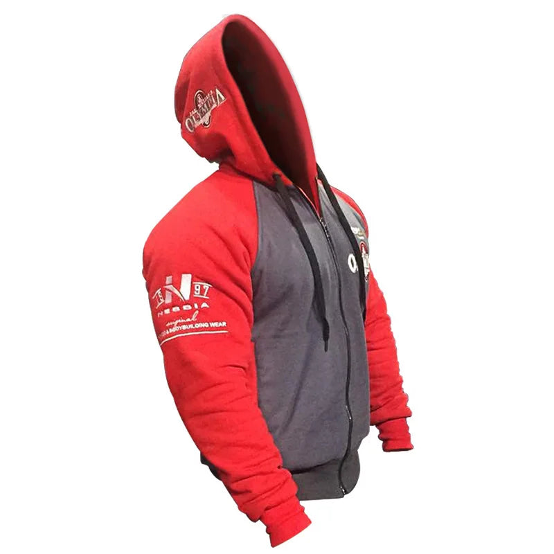 2023 New OLYMPIA Men Gyms Hoodies Gyms Fitness Bodybuilding Sweatshirt Pullover Sportswear Male Workout Hooded Jacket Clothing - reetell