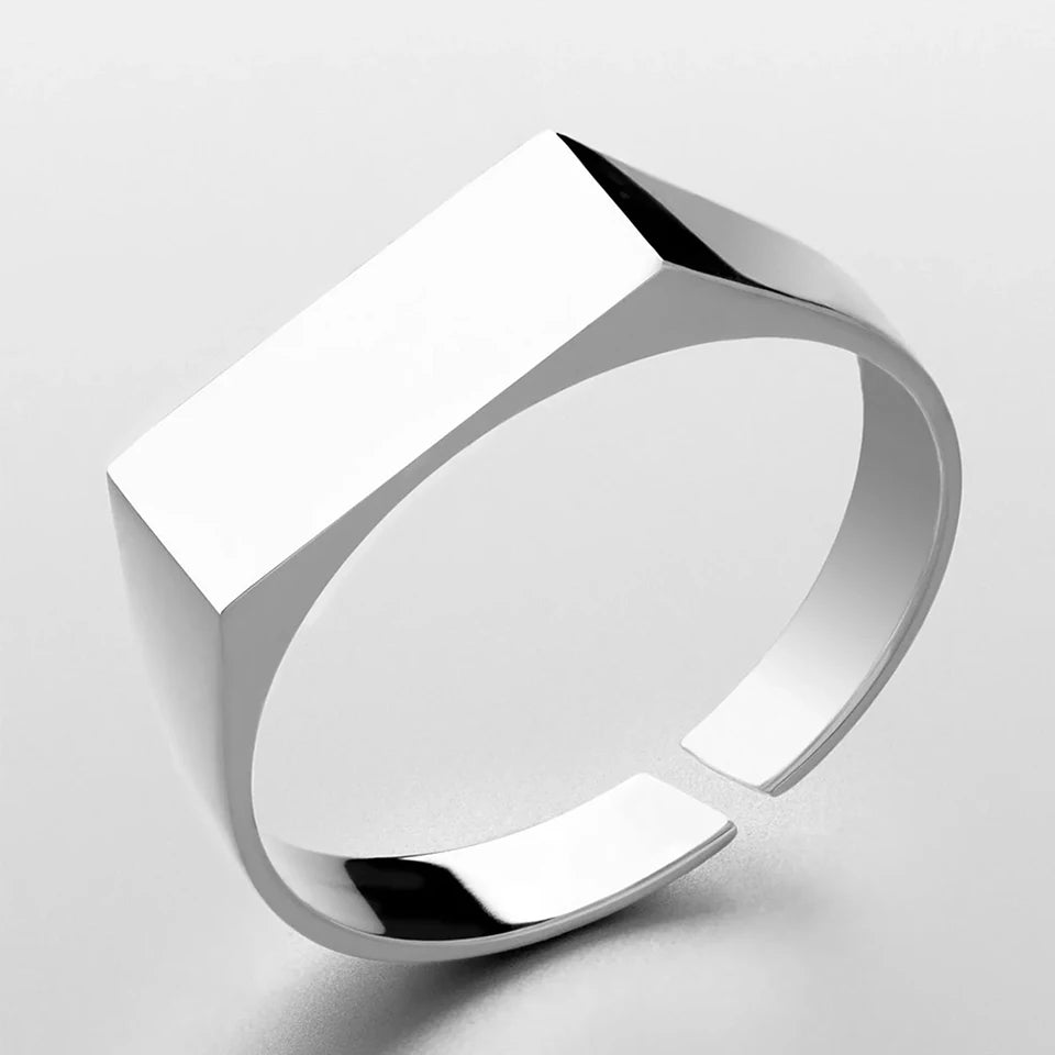 eManco Classic Men's Ring Simple Stainless Steel Gold-Plated Fashion Jewelry Wholesale