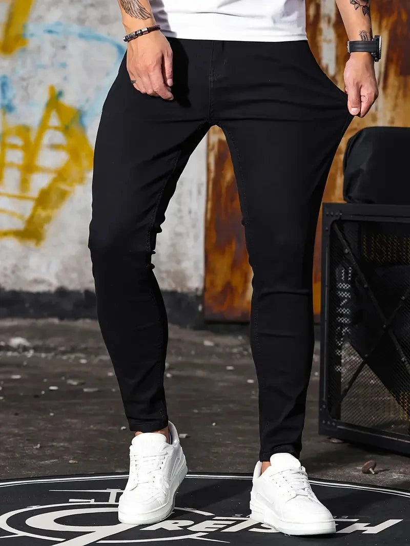 Fashion Casual Mens Stretch Skinny Jeans Male Slim Fit Pencil Denim Cowboys Aesthetic Pants Men Clothing ﻿ - reetell