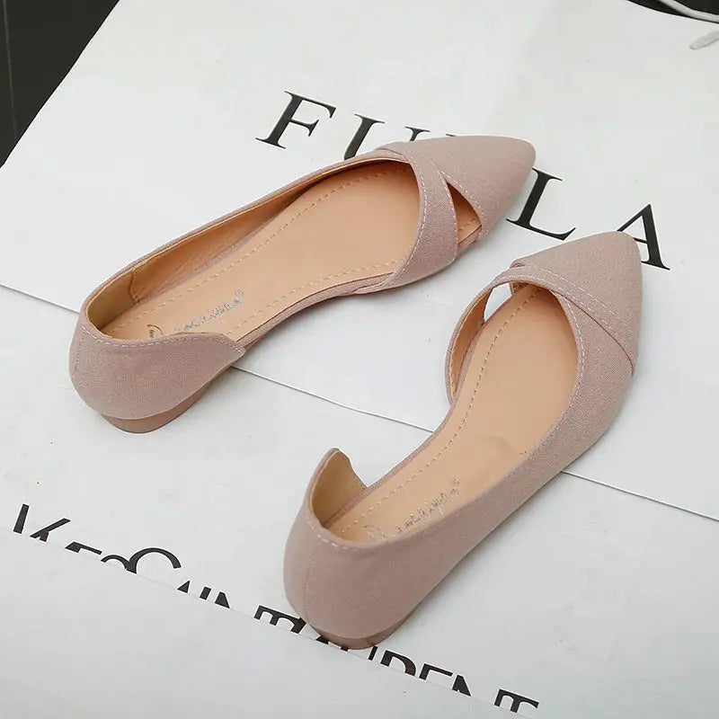 Shoes for Women Evening Woman Flats Pointed Toe Pink Slip-on Popular Elegant and Fashionable Summer 2024 High Quality Fashion 39 - reetell