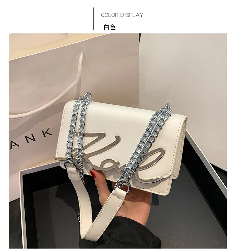 This Year's Popular Bags for Women New Fashion Letter Trend Shoulder Bag Ins Women's Crossbody Small Square Bag Наклонная Сумка - reetell