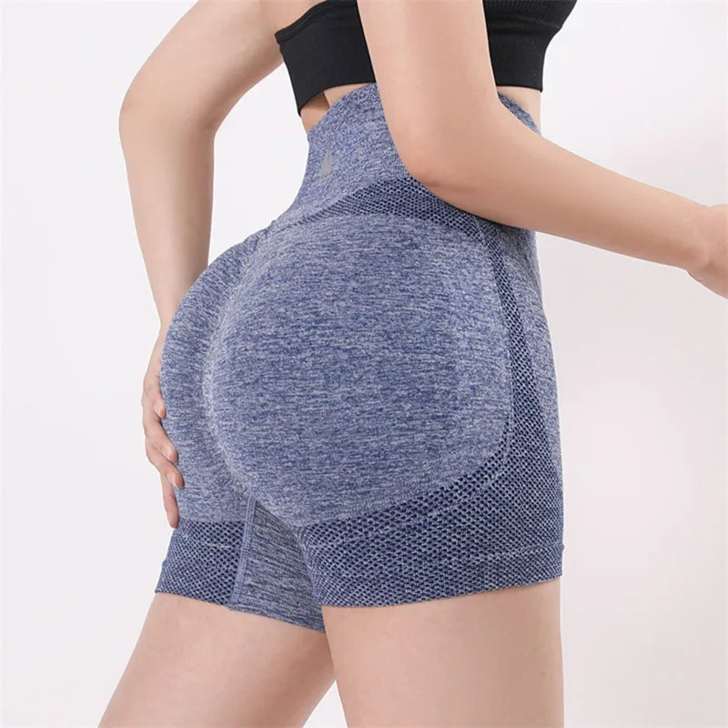 Lady Yoga Shorts High Waist Workout Shorts Fitness Yoga Lift Butt Fitness Women Yoga Gym Running Short Pants Sportswear - reetell