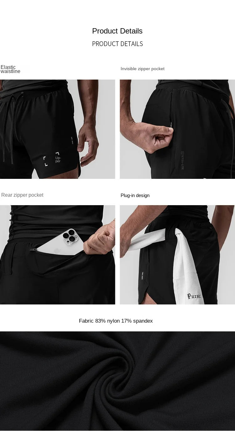 Mens Summer Gym Fitness Clothing Sports Shorts Breathable Jogger Sweat Short Pants Quick Dry Basketball Shorts Casual Sweatpants - reetell