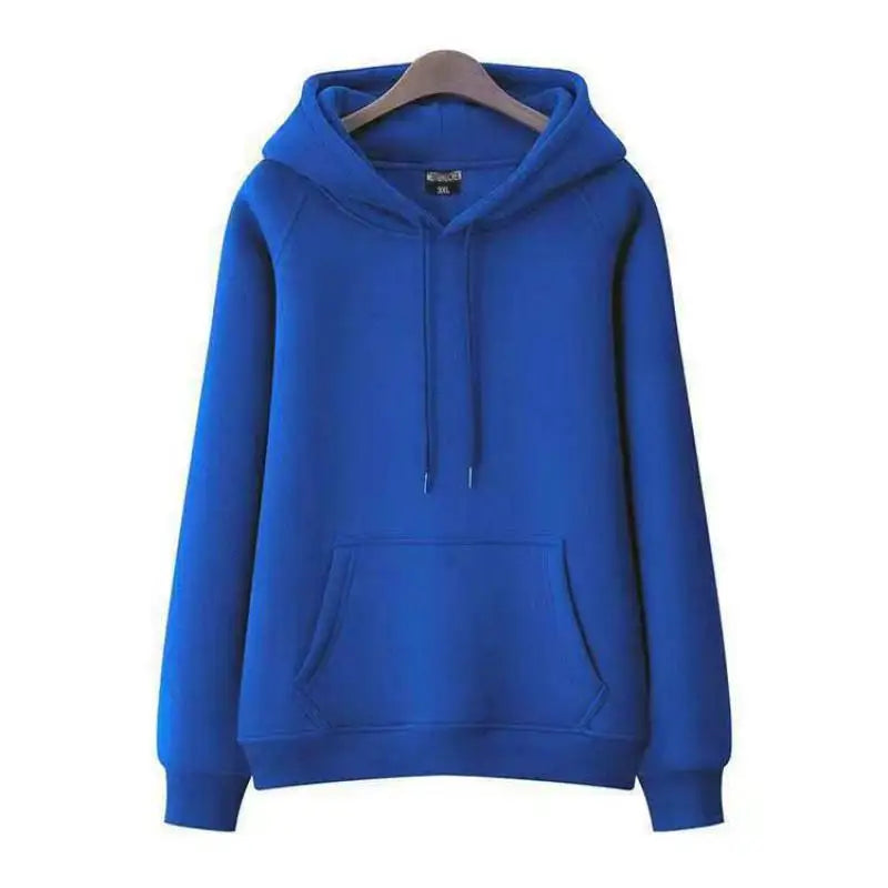 100 Cotton Double Layer Hat Raglan Sleeve Hoodies Sweatshirt Women New Solid Color Pullover Loose Spring Autumn Hooded Jacket - reetell