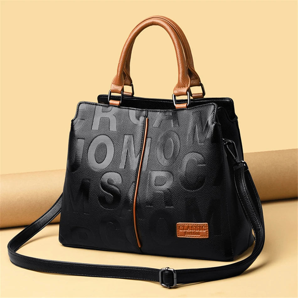 Designer Top-handle Bag Luxury Handbags Women Leather Bags Vintage Ladies Shoulder Crossbody Bags for Women 2024 Female Tote Bag