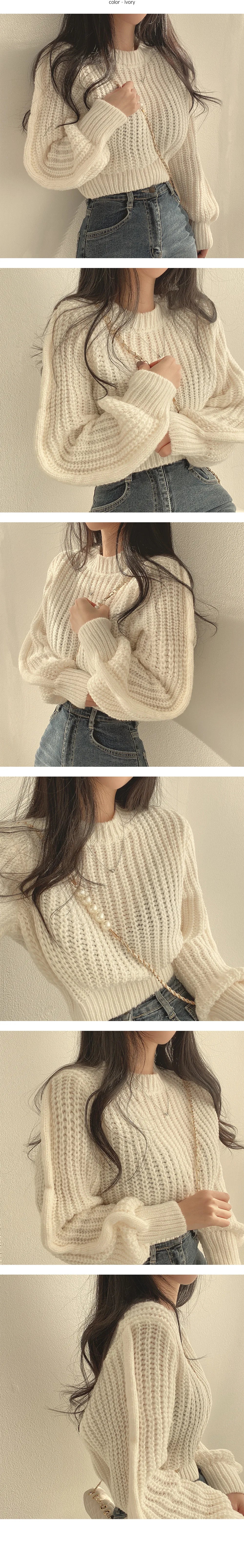 Loose Vintage Harajuku Lantern Long Sleeve Women Sweater Korean Autumn Winter Knitwear Soft Warm Tops Chic Solid Femme Sweater - reetell