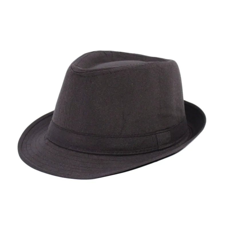 Linen Panama Solid  Jazz Hat Cowboy  Men's Women's Children's British Sun Hat