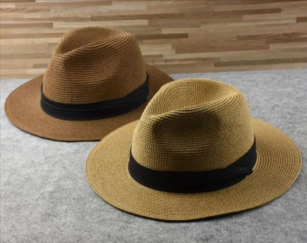 Large Size XL61-64cm Panama Hats Men Women Beach Wide Brim Straw Hat Lady Summer Sun Hats Plus Size Fedora Hat 55-57cm 58-60cm