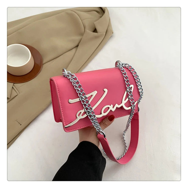 This Year's Popular Bags for Women New Fashion Letter Trend Shoulder Bag Ins Women's Crossbody Small Square Bag Наклонная Сумка - reetell