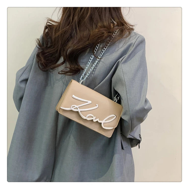 This Year's Popular Bags for Women New Fashion Letter Trend Shoulder Bag Ins Women's Crossbody Small Square Bag Наклонная Сумка - reetell