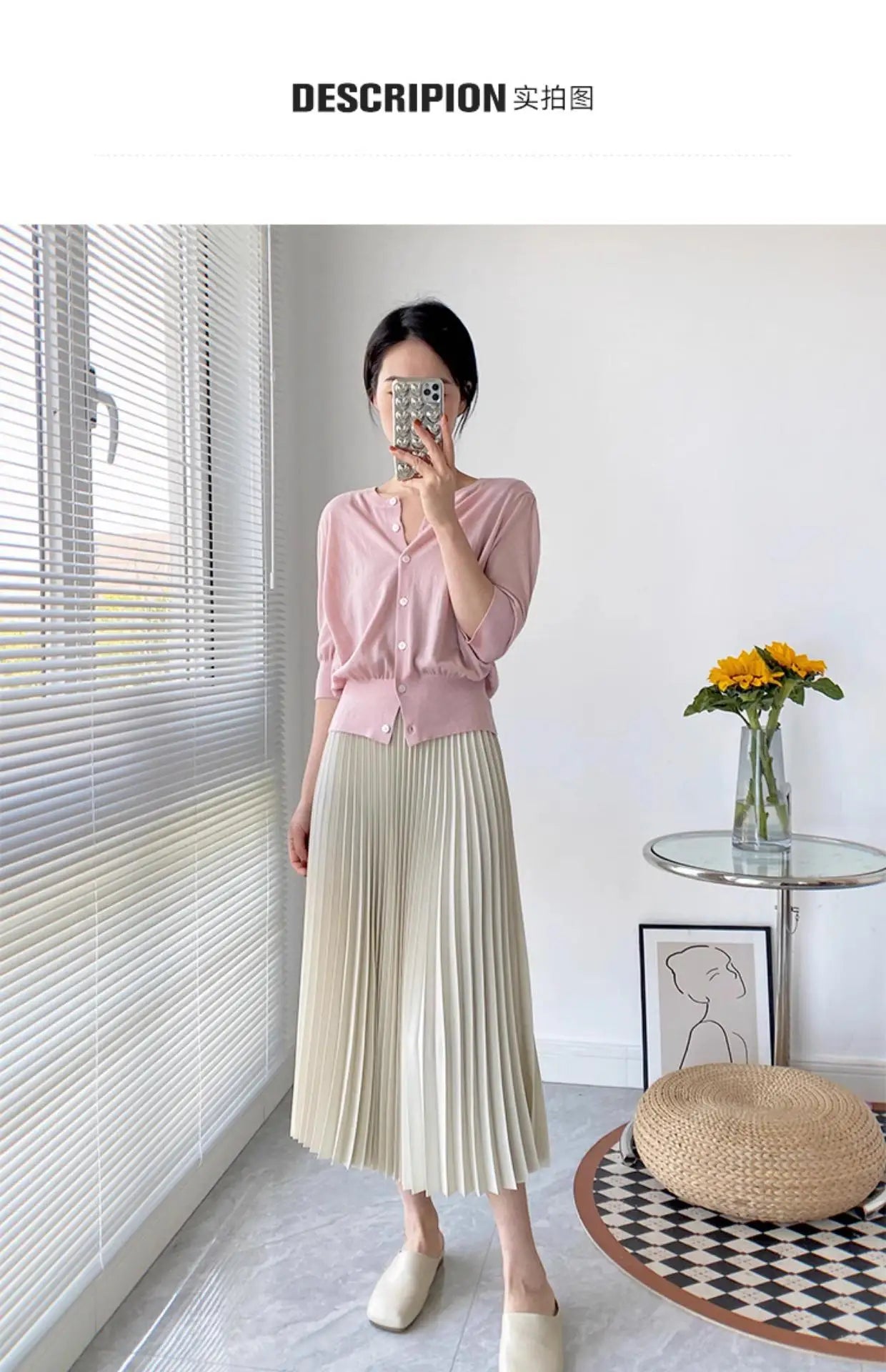 2023 Women Elegant Pleated Skirt High Waist Women Mid-long Skirt Female Ladies High Quality Women Midi Skirt Black Saia - reetell