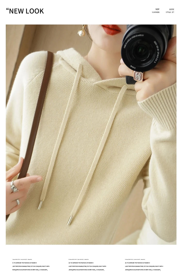 Hoodies And Sweatshirts Long Sleeve Sweaters For Women Wool Clothing New Arrivals Knitted Jumpers Female Outerwears Fashion Tops - reetell