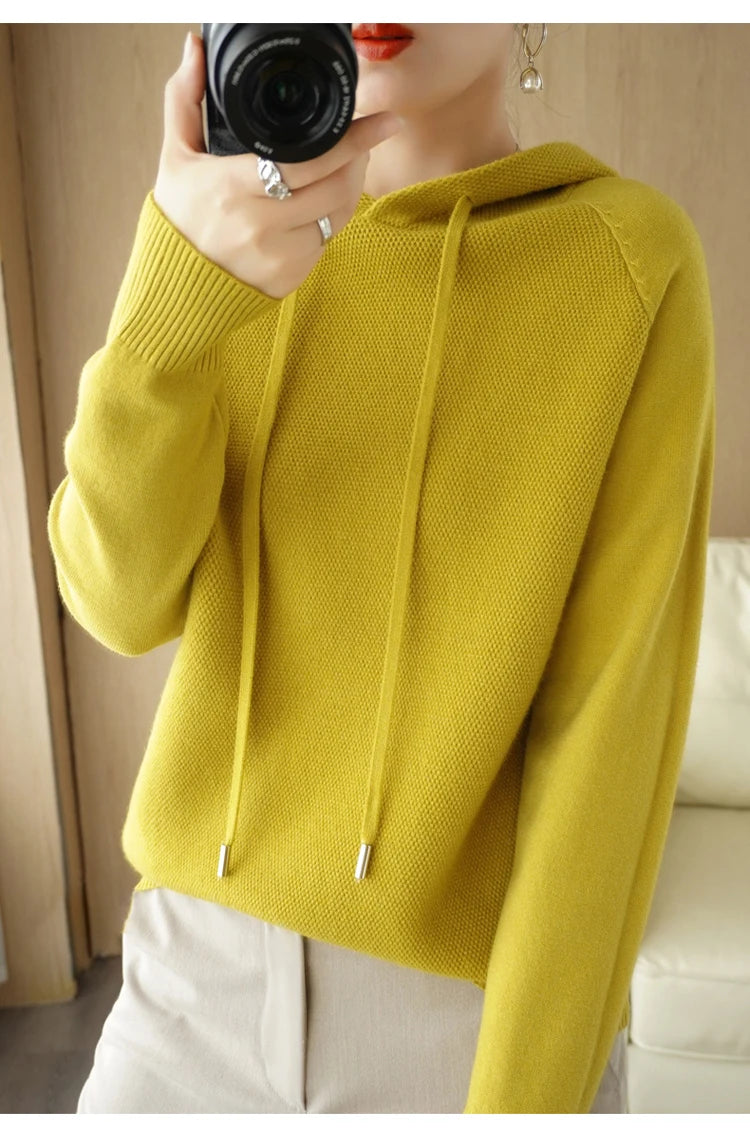 Hoodies And Sweatshirts Long Sleeve Sweaters For Women Wool Clothing New Arrivals Knitted Jumpers Female Outerwears Fashion Tops - reetell