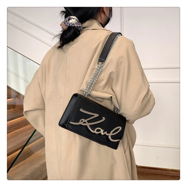 This Year's Popular Bags for Women New Fashion Letter Trend Shoulder Bag Ins Women's Crossbody Small Square Bag Наклонная Сумка - reetell