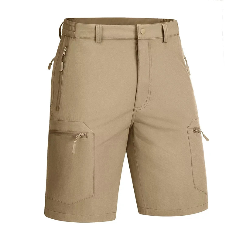 MAGCOMSEN Summer Quick Dry Men's Shorts Working Travelling Short Pants with 5 Zipper Pockets - reetell