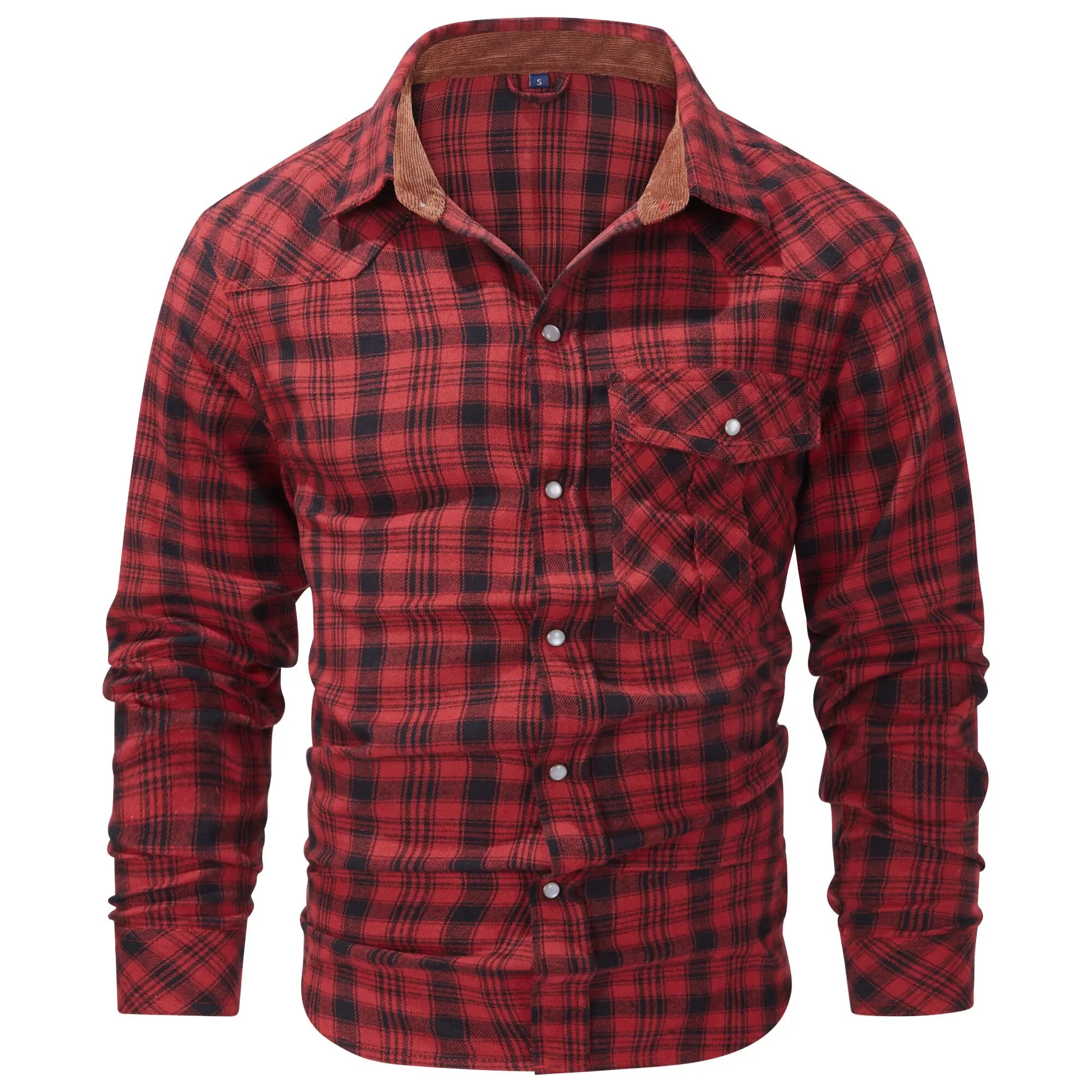 2024 Spring and Autumn New Fashion Plaid Flannel Long-Sleeved Shirt Men's Casual Relaxed Comfortable Breathable Plus-Size Shirt