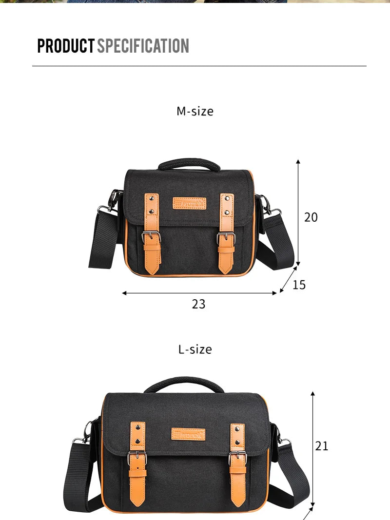 Camera Bag Case Crossbody Shoulder Bag DSLR SLR Photography Flap Gadget Camera Bag for Canon Nikon Sony Camera