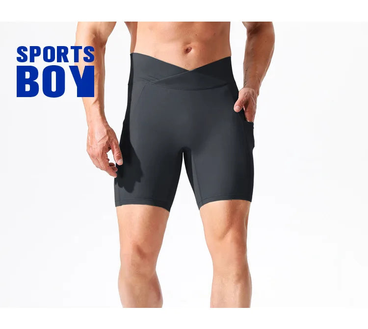 Male Compression Shorts Gym Tights Jogging Marathon Leggings Hiking Sweatpants Running Sportswear Badminton Athletic Underpants