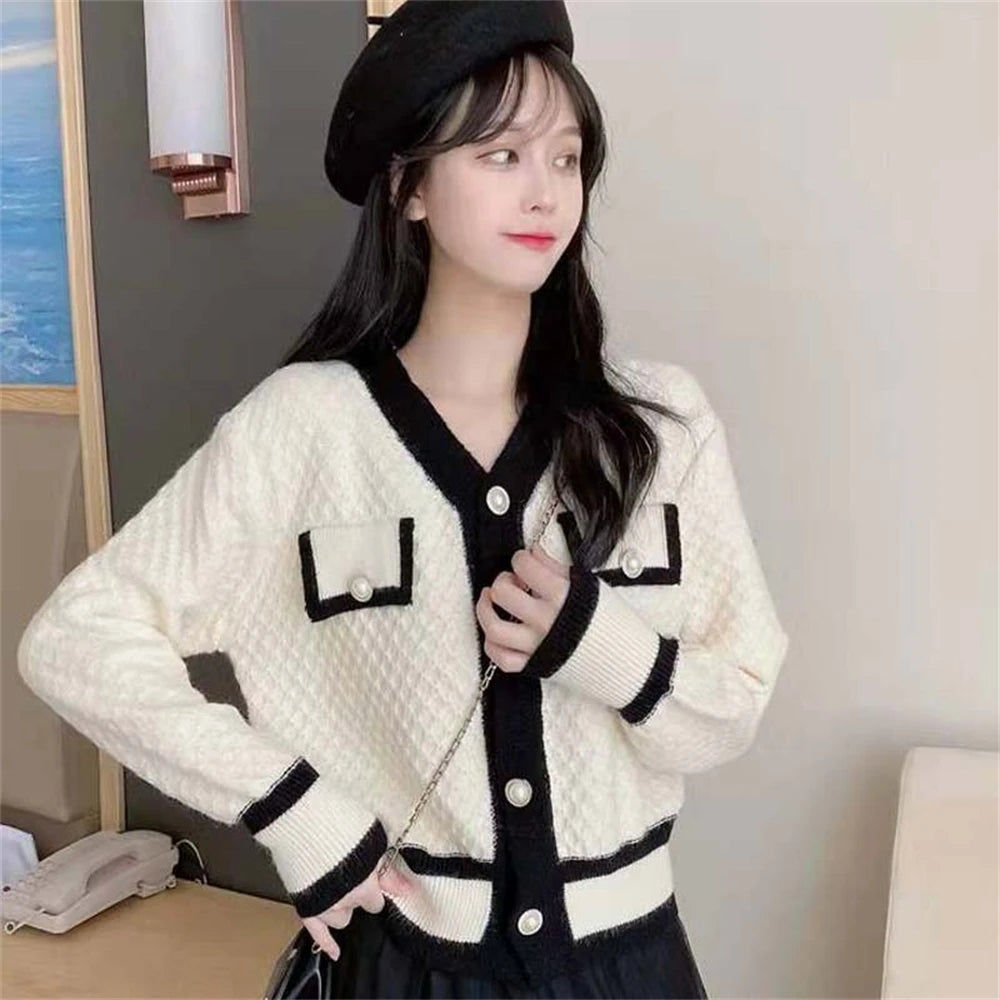 Autumn jacket  women new style small fragrant Western style anti-aging sweater cardigan - reetell