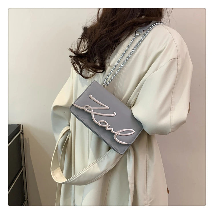 This Year's Popular Bags for Women New Fashion Letter Trend Shoulder Bag Ins Women's Crossbody Small Square Bag Наклонная Сумка - reetell