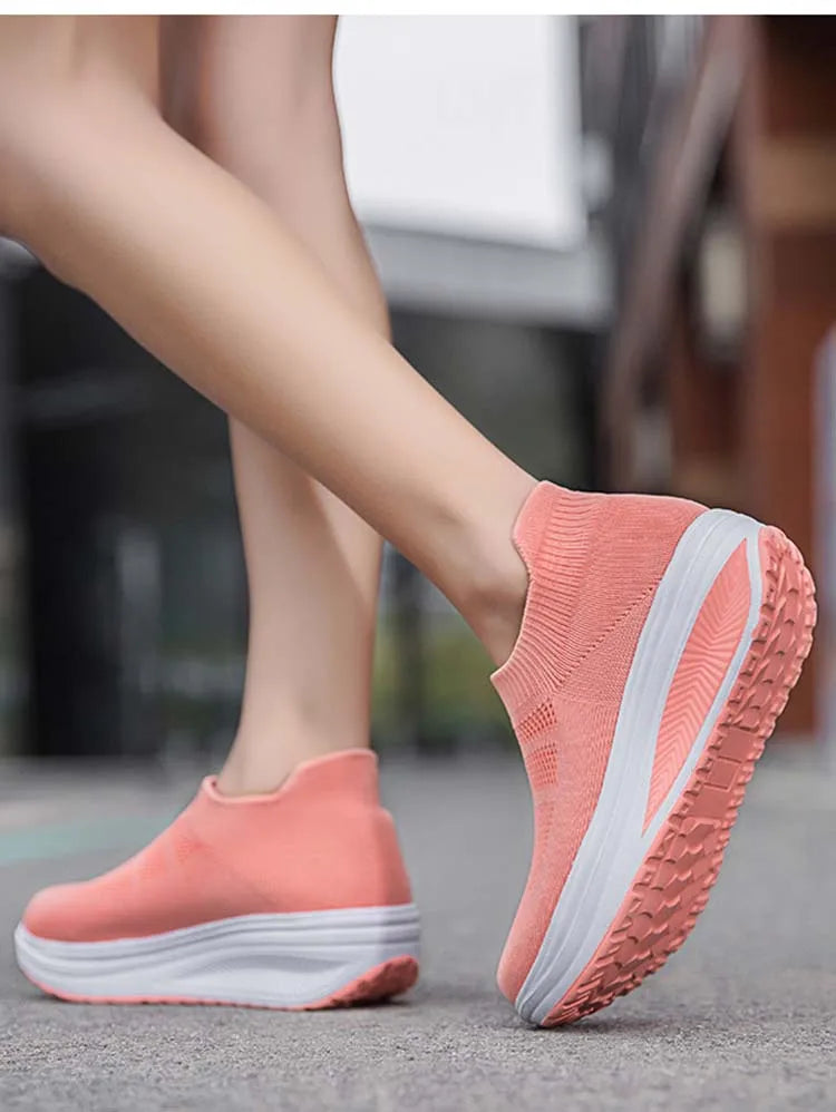 Sneakers Women Fashion Femme Women Shoes New Women's Vulcanized Shoes Sneakers Thick Bottom Slip On Female Women Shoe Plus Size