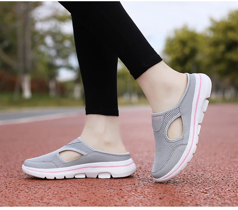 Women Walking Men Fitness Mesh Slip-On Light Loafers Summer Sports Shoes Outdoor Flats Breathable Running Sneakers Size 35-48