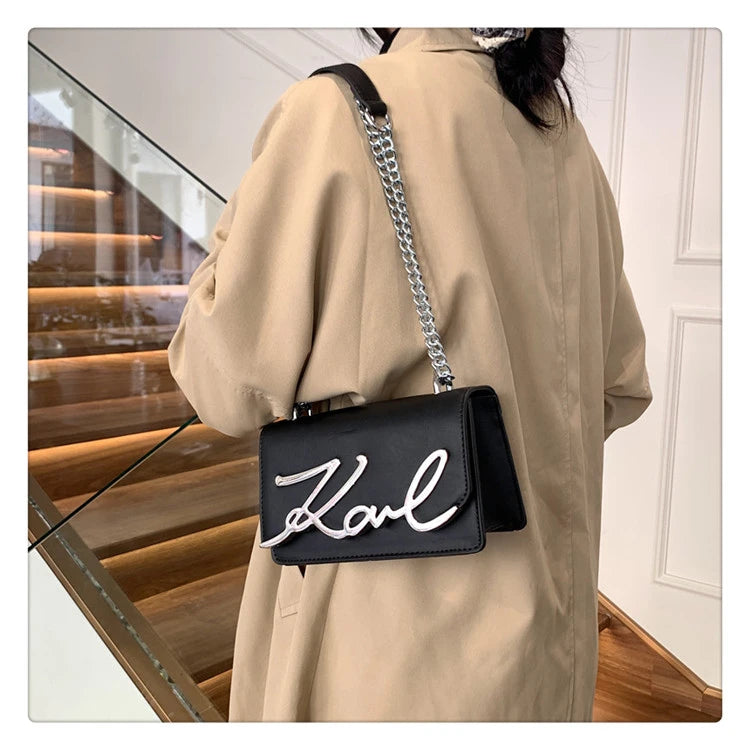 This Year's Popular Bags for Women New Fashion Letter Trend Shoulder Bag Ins Women's Crossbody Small Square Bag Наклонная Сумка - reetell