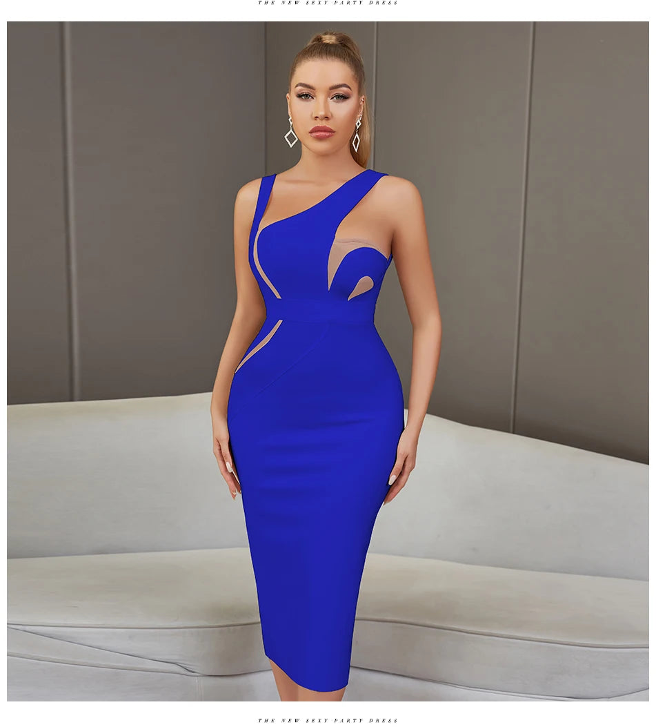 Adyce Sexy Backless White Midi Bodycon Bandage Dress Women Summer Tank Sleeveless Celebrity Elegant Evening Party Dress Outfits - reetell