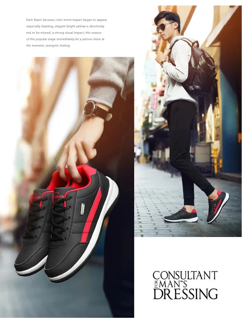 Men Shoes Sneakers Trend Casual Breathable Leisure Male Sneakers Non-Slip Footwear Vulcanized Shoes - reetell