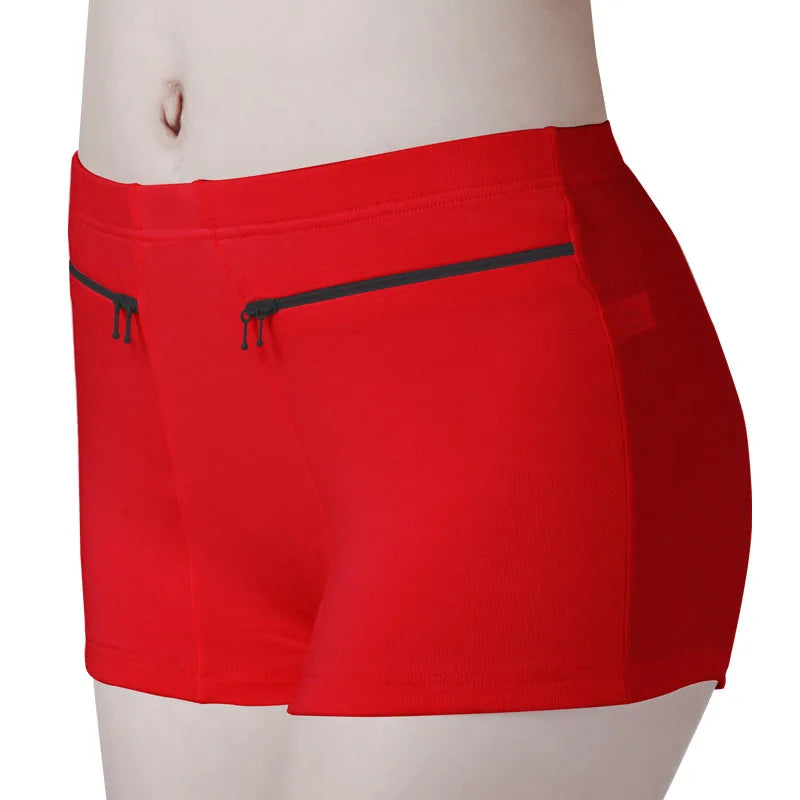 Women's Safety Anti-theft Pants Soft Shorts Cotton Boxer Summer Under Skirt Shorts with Pockets Femme Underwears Safety Shorts - reetell