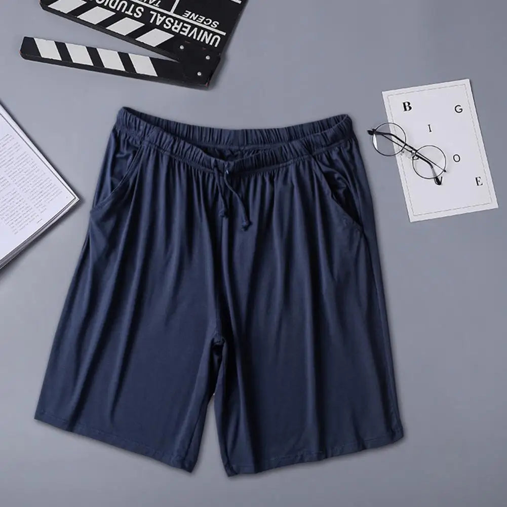 Men Silky Shorts Modal Summer Men Pajama Shorts Stay Cool Comfortable Men Shorts All-match Drawstring Shorts Men Accessories - reetell