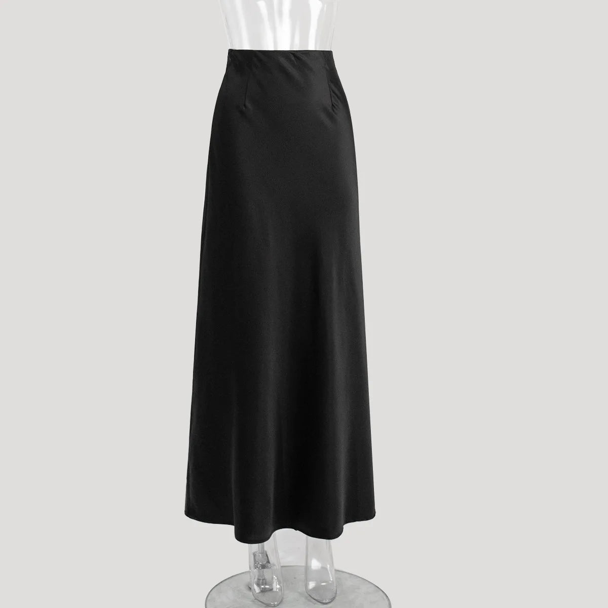 Tossy Summer Satin High Waist Long Skirt Female Slim Patchwork Fashion Elegant Streetwear Casual Solid 2024 Maxi Skirt Clothes - reetell