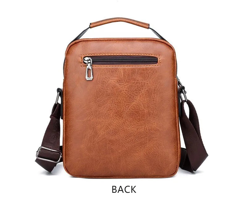 JEEP BULUO Crossbody Messenger Bags Business Casual Handbag Brand Shoulder New High Quality Leather For Men Business Casual Fash