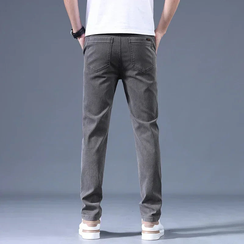 Men's Jeans 2023 New Spring And Autumn Casual Slim Trouser For Men High Quality Business Simple Slim Fit Men's Pant - reetell