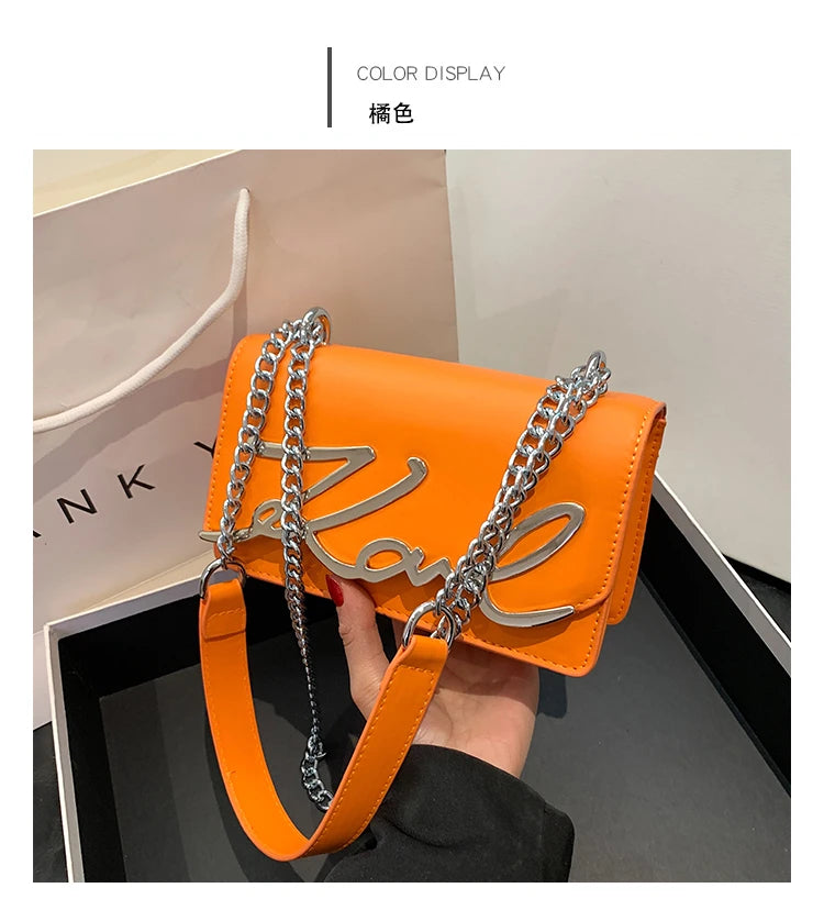 This Year's Popular Bags for Women New Fashion Letter Trend Shoulder Bag Ins Women's Crossbody Small Square Bag Наклонная Сумка - reetell