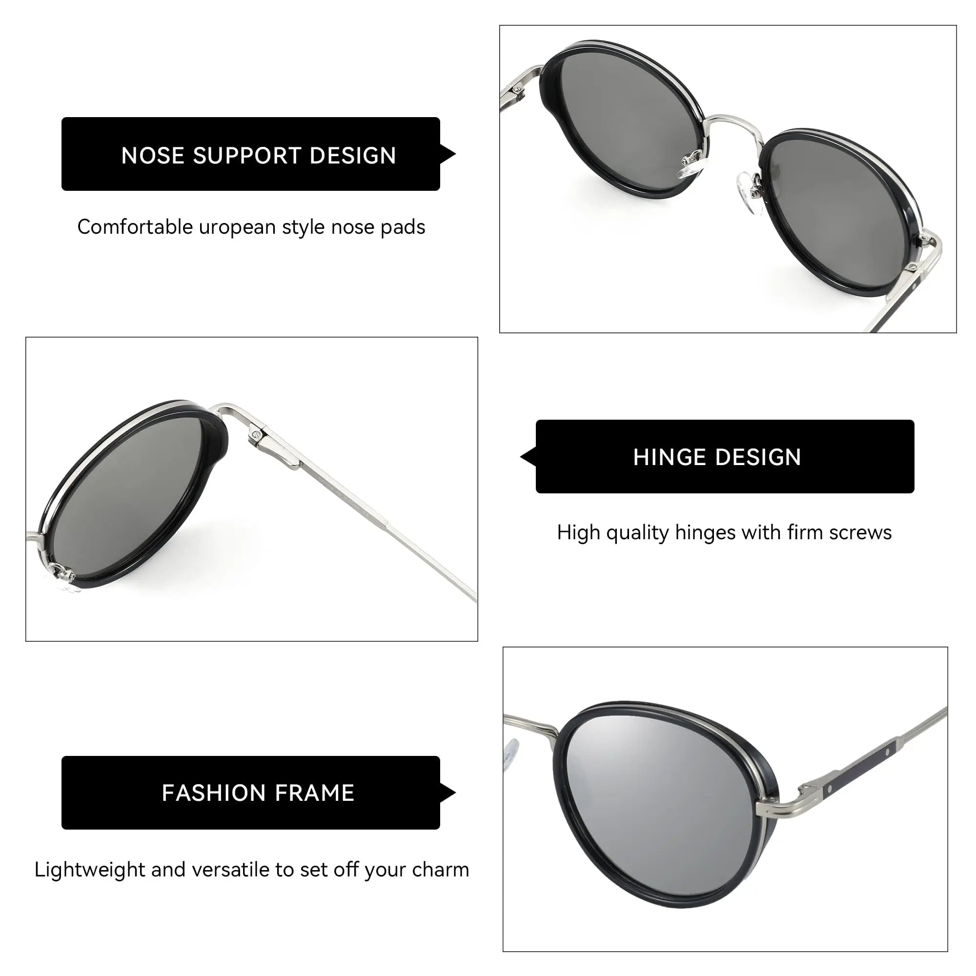 ZENOTTIC 2024 Vintage Sunglasses Rrtro Round Polarized Fashion Sun Glasses for Women Men Vintage UV400 Circular Shades 430002 - reetell