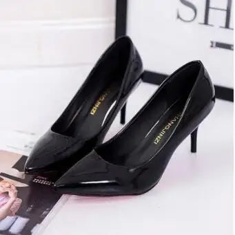 Women's Shoes Large Size Boats Shoes Woman High Heels Wedding Shoes Pumps zapatos mujer 2024 Thick Heels ladies shoes Black Red