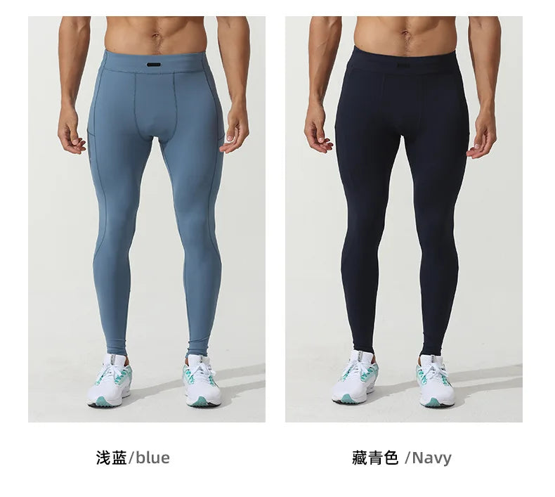 Mens Compression Pants Dry Fit Running Tights Men Gym Leggings with Phone Pocket Training Sport Pants Fitness Sport Leggings Men