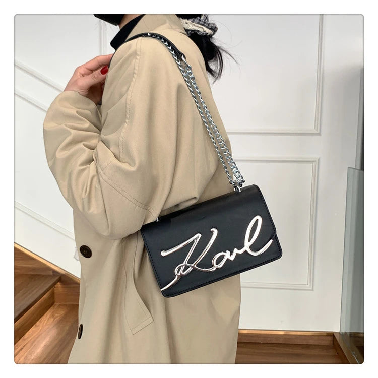 This Year's Popular Bags for Women New Fashion Letter Trend Shoulder Bag Ins Women's Crossbody Small Square Bag Наклонная Сумка - reetell